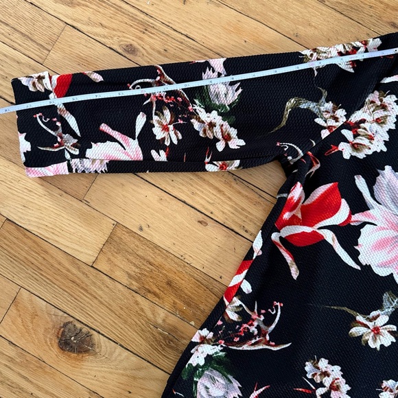 Revamped Bold Black, Pink and Red Floral Soft Blazer - Picture 7 of 8